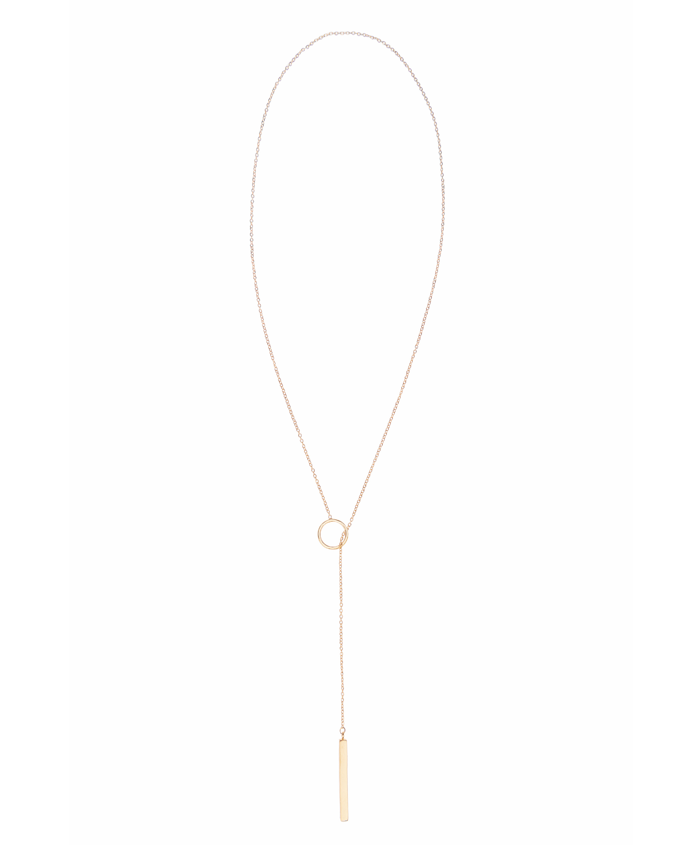 COLLAR BARRITA LARGA BAÑO ORO