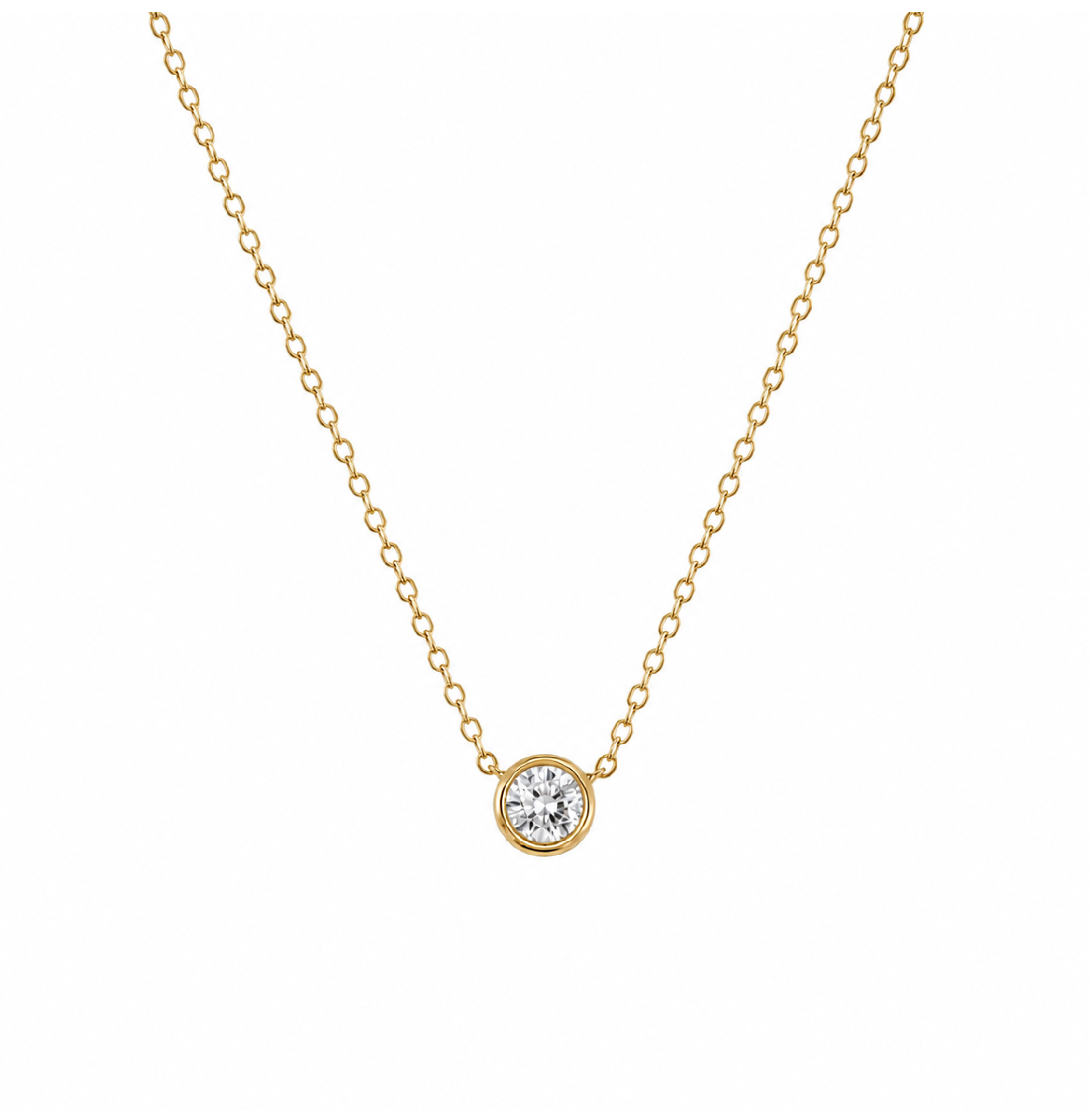 COLLAR CIRCONIA BAÑO DE ORO