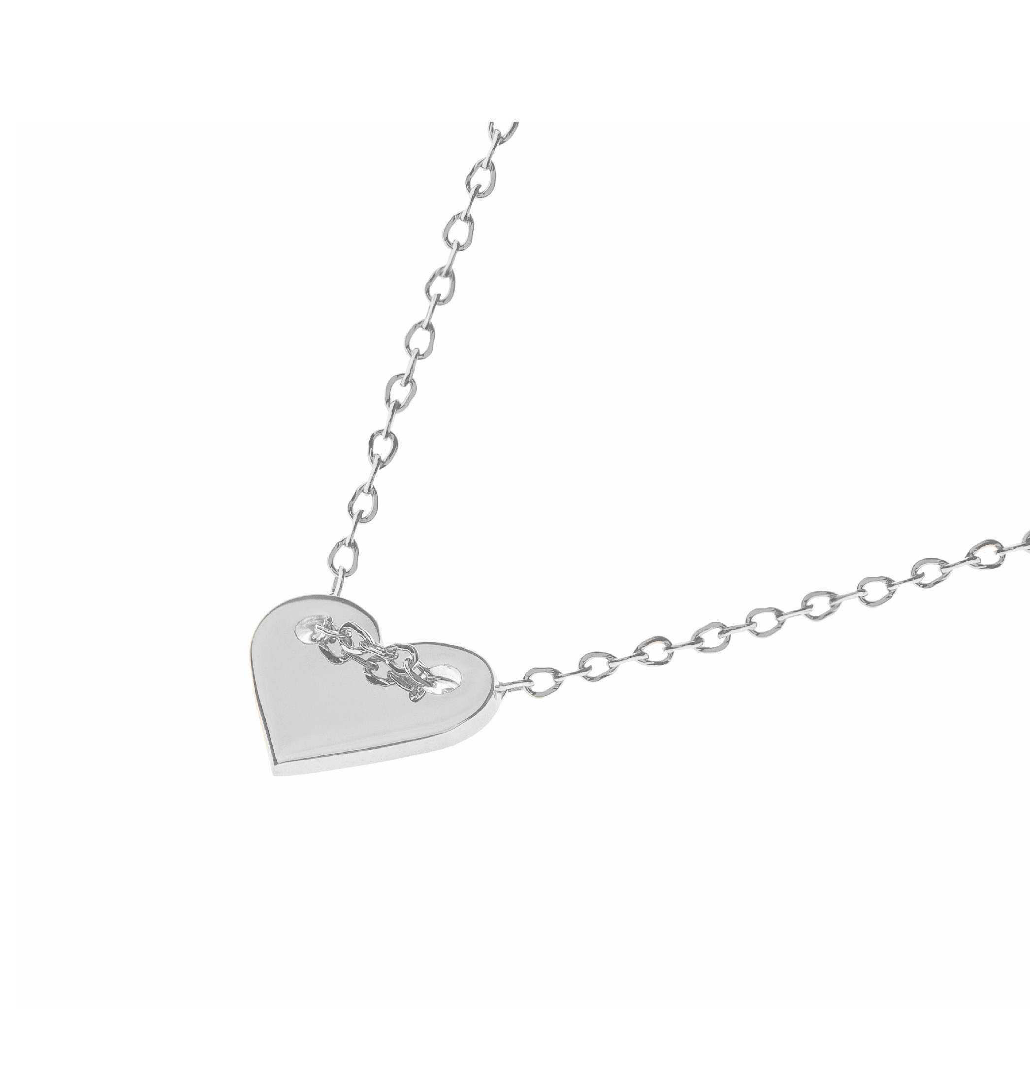 COLLAR CORAZÓN PLATA