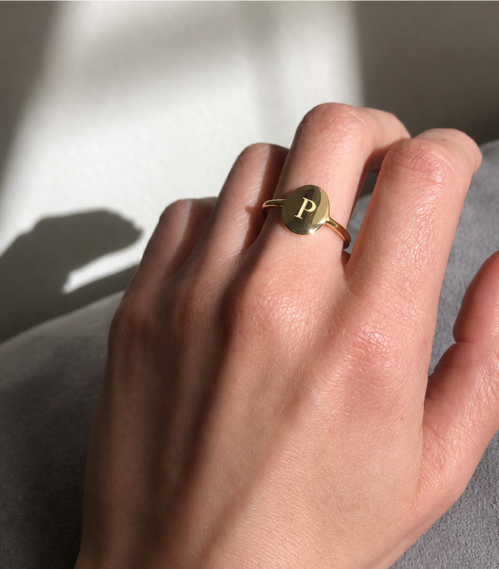 ANILLO INICIAL EN BAÑO DE ORO