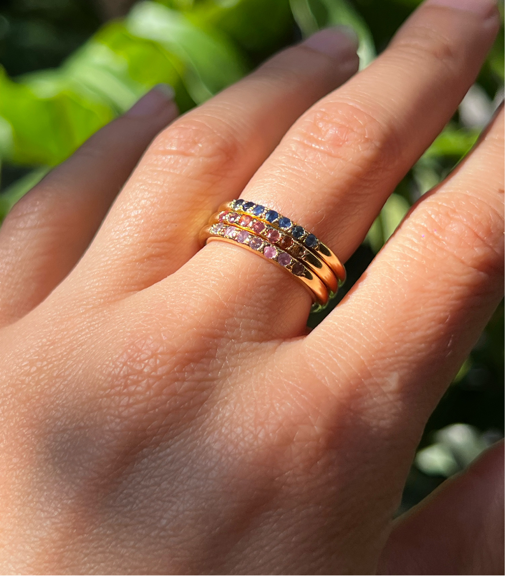 SET ANILLOS ZAFIROS