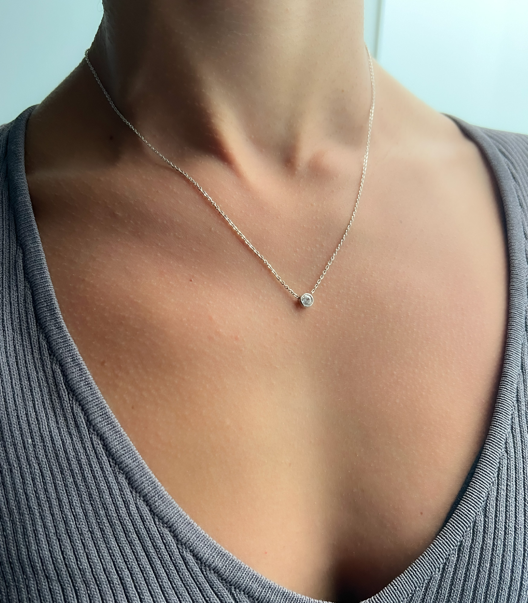 COLLAR CIRCONIA PLATA