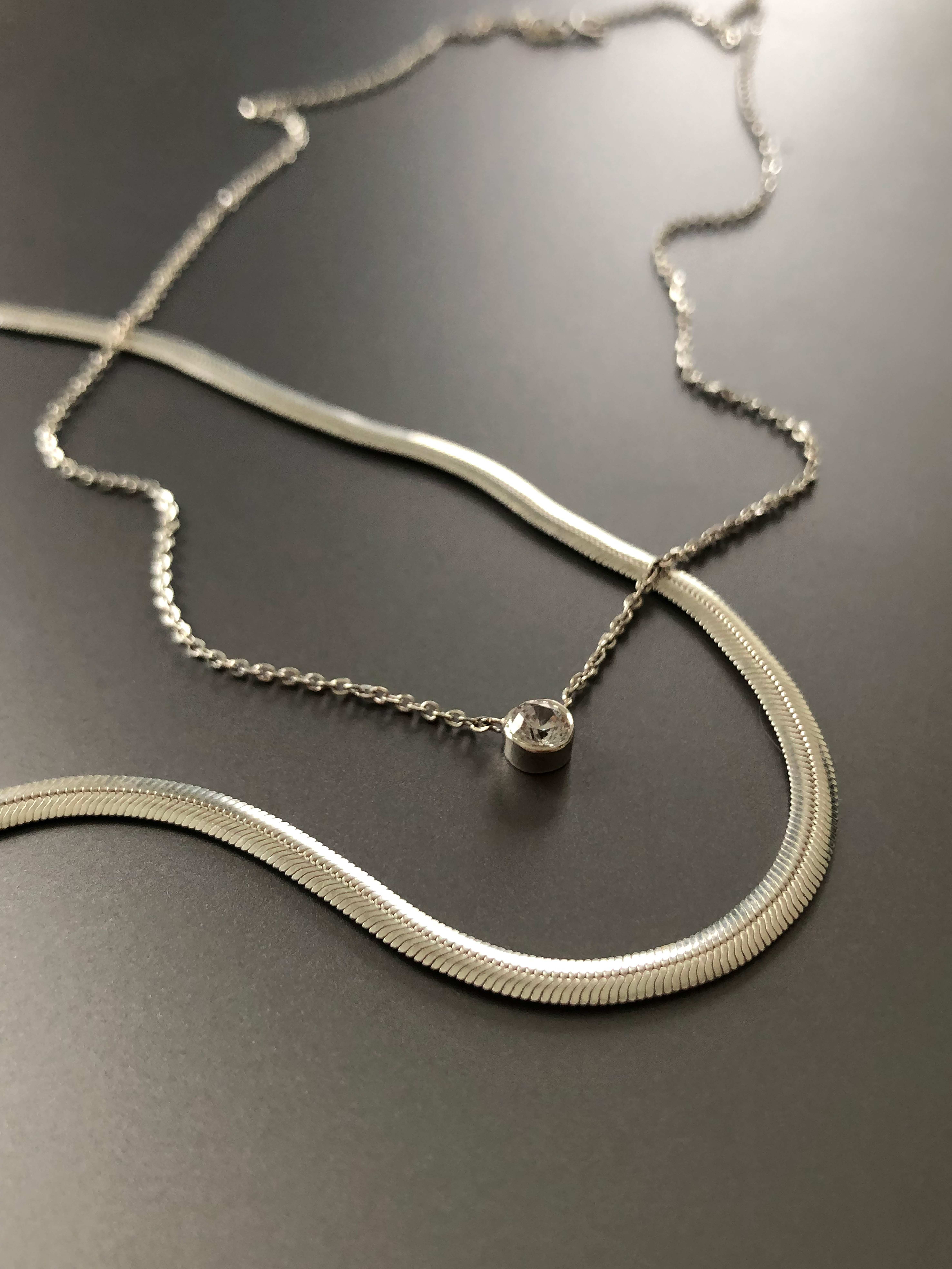 COLLAR CIRCONIA PLATA