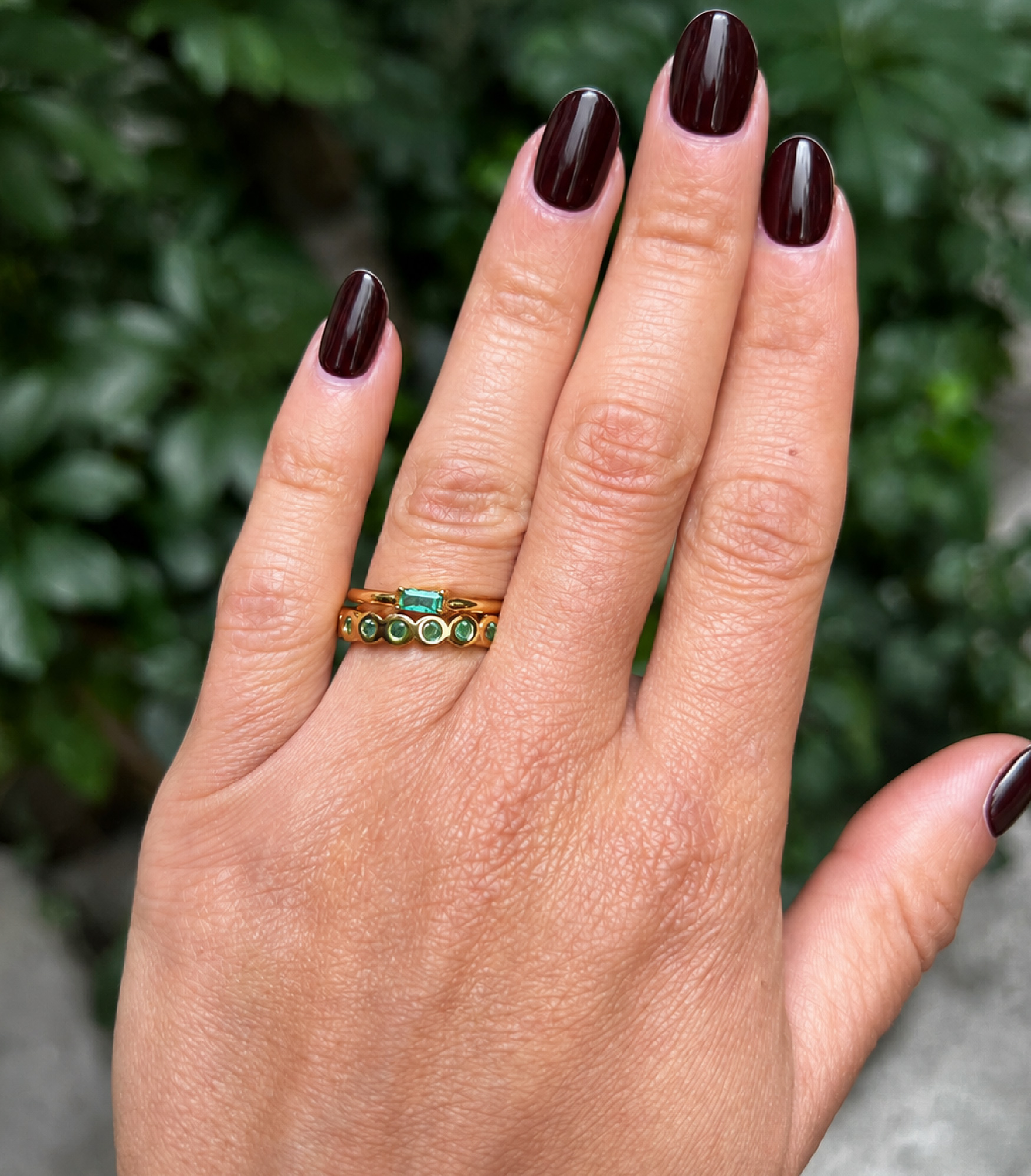 ANILLO PIEDRA BAÑO DE ORO