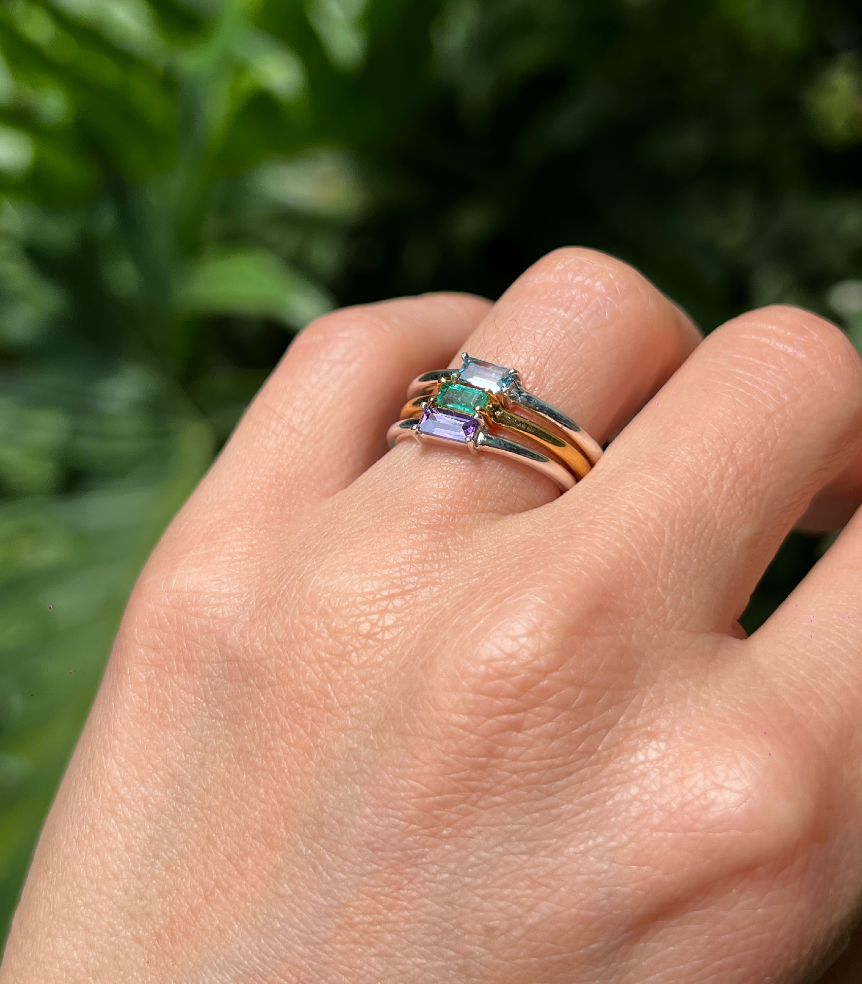 ANILLO PIEDRA BAÑO DE ORO